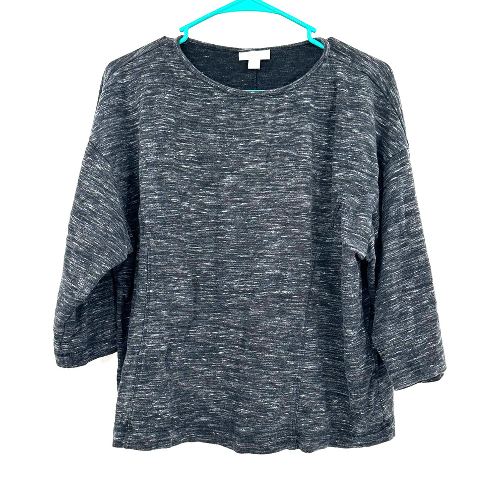 pureJill by J Jill size small gray sweater 3/4 sleeve cotton blend